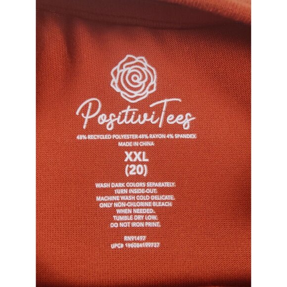 Positive Tee Women's Thankful Grateful Blessed Long Sleeve Top Size XXL - Picture 3 of 7